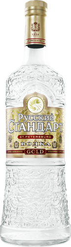 Водка РУССКИЙ СТАНДАРТ Gold 40%, 1л, крупный план