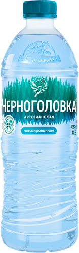 Вода питьевая ЧЕРНОГОЛОВКА артезианская негазированная, 0.5л, детальное фото