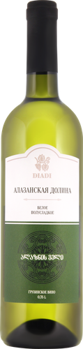 Вино DIADI АЛАЗАНСКАЯ ДОЛИНА белое полусладкое, 0.75л
