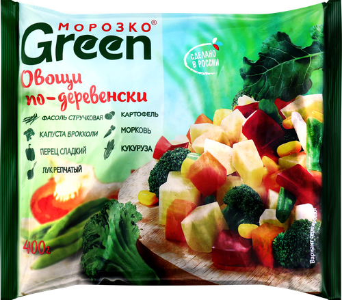 Смесь овощная МОРОЗКО Green Овощи по-деревенски, 400г, фото
