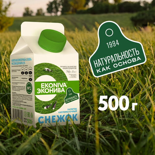 Снежок ЭКОНИВА 2,5%, без змж, 500мл, крупный план
