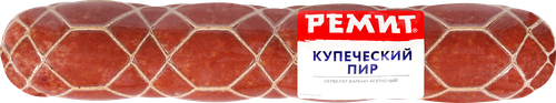 Колбаса варено-копченая РЕМИТ Сервелат Купеческий пир, весовая, детальное фото