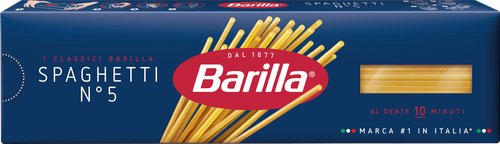 Макароны BARILLA Spaghetti n.5 из твердых сортов пшеницы группа А высший сорт, 450г, фотография