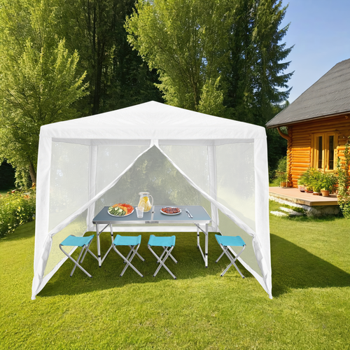 Тент ACTIWELL 3x3м с антимоскитными сетками, Арт. 3.0M90PE-N, крупный план