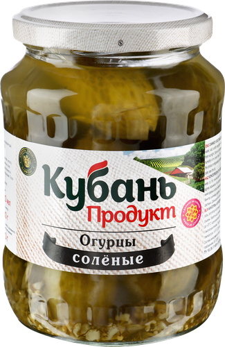 Огурцы соленые КУБАНЬ ПРОДУКТ, 680г, картинка