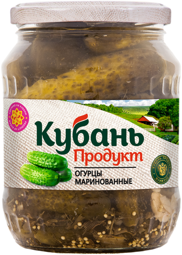 Огурцы маринованные КУБАНЬ ПРОДУКТ, 680г, фотография