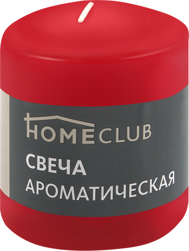 Свеча ароматическая HOMECLUB Клубника, столбик 7х9см, изображение