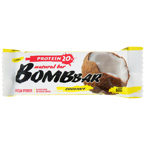 Батончик протеиновый BOMBBAR Кокос, 60г, вид