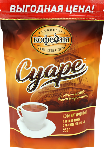 Кофе растворимый МОСКОВСКАЯ КОФЕЙНЯ НА ПАЯХЪ Суаре натуральный сублимированный, 230г, картинка