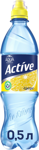Вода питьевая AQUA MINERALE Active Цитрус негазированная, 0.5л, крупный план