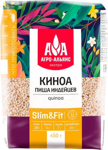 Киноа АГРО-АЛЬЯНС Экстра, 450г, изображение