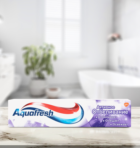 Зубная паста AQUAFRESH Активное отбеливание, 100мл, фотография