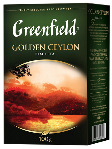 Чай черный GREENFIELD Golden Ceylon листовой, 100г, фото