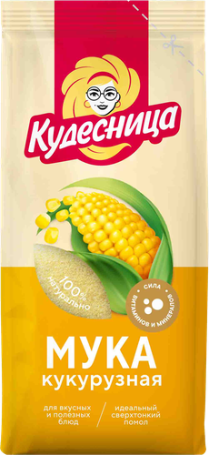 Мука кукурузная КУДЕСНИЦА тонкого помола, 500г, вид