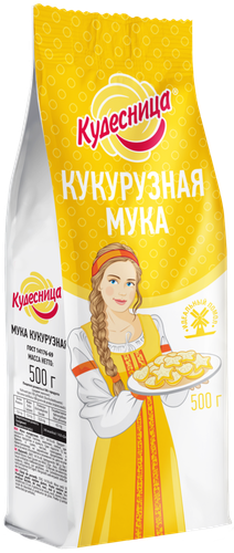 Мука кукурузная КУДЕСНИЦА тонкого помола, 500г, фотография