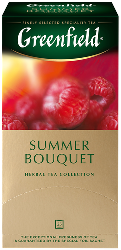 Чай травяной GREENFIELD Summer Bouquet, 25пак, крупный план