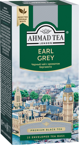 Чай черный AHMAD TEA Tea Earl Grey с ароматом бергамота байховый, 25пак, фотография
