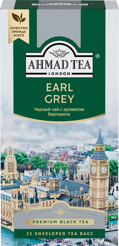 Чай черный AHMAD TEA Tea Earl Grey с ароматом бергамота байховый, 25пак, вид