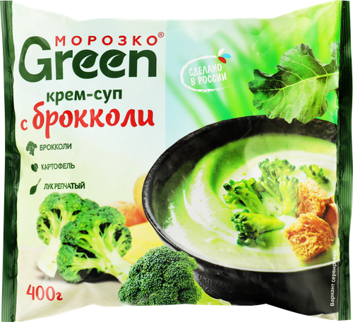 Крем-суп МОРОЗКО GREEN с брокколи, 400г, вид