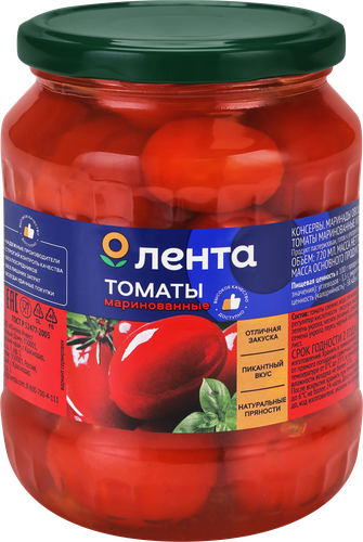 Томаты маринованные ЛЕНТА, 720мл, картинка