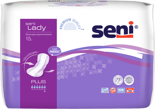 Прокладки урологические SENI LADY Plus, 15шт, вид
