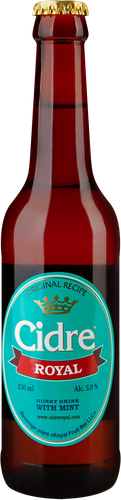 Напиток слабоалкогольный CIDRE ROYAL Медовуха мятная  фильтрованная, пастеризованная 5%,0.33л