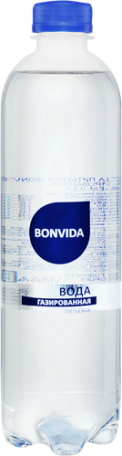Вода питьевая BONVIDA газированная, 0.5л, вид