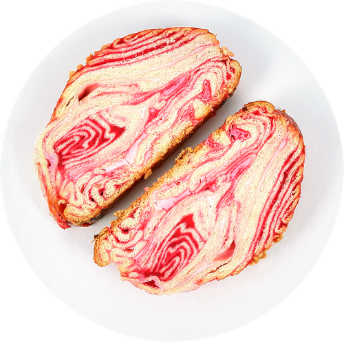 Сдобный крутень с творогом и вишневой начинкой ЛЕНТА FRESH, вид