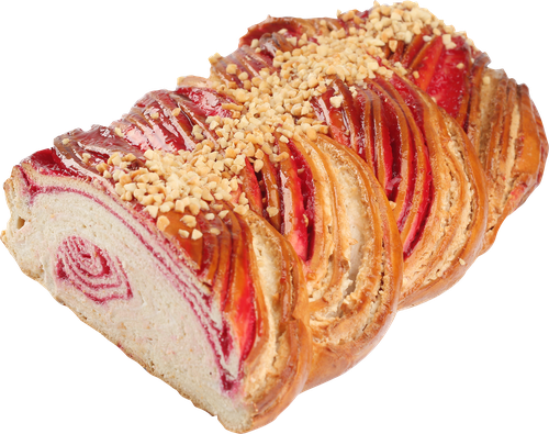 Сдобный крутень с творогом и вишневой начинкой ЛЕНТА FRESH, фотография