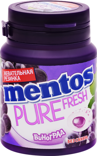 Жевательная резинка MENTOS Pure fresh со вкусом винограда, 54г, детальное фото
