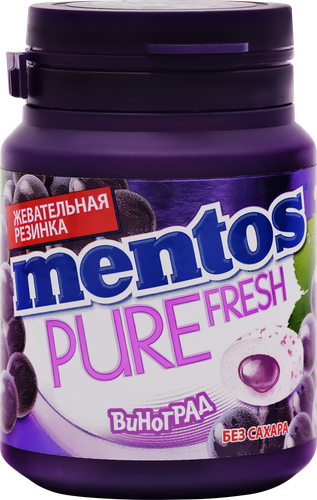 Жевательная резинка MENTOS Pure fresh со вкусом винограда, 54г, изображение