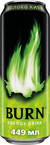 Напиток энергетический BURN Яблоко, киви, 0.449л, картинка