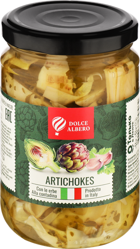 Артишоки DOLCE ALBERO По-деревенски, в масле, 314мл, детальное фото