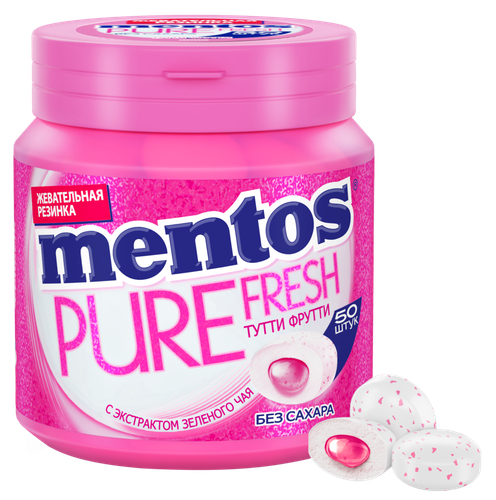 Жевательная резинка MENTOS Pure fresh со вкусом Тутти Фрутти, 100г, вид