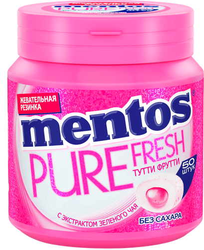 Жевательная резинка MENTOS Pure fresh со вкусом Тутти Фрутти, 100г, изображение