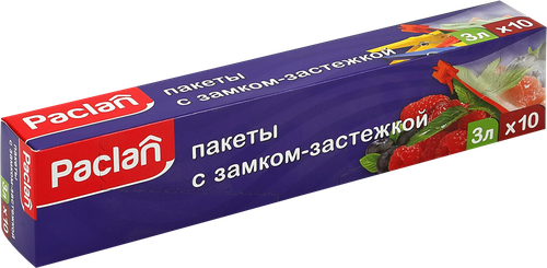 Пакеты PACLAN 27x28см, 3л, с замком, Арт. 404040, 10шт, фото