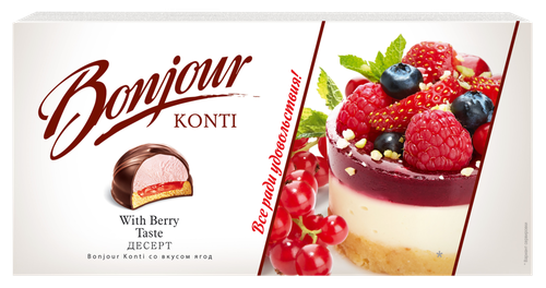 Десерт KONTI Бонжур со вкусом ягод, 232г, картинка