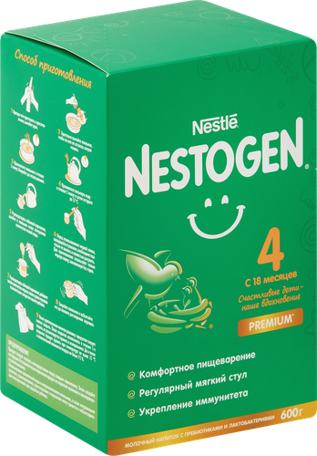 Молочко детское NESTOGEN 4, с 18 месяцев, 600г, изображение