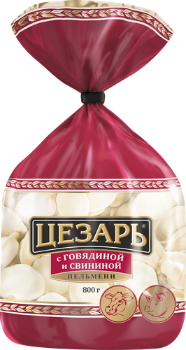 Пельмени ЦЕЗАРЬ с говядиной и свининой, категория Б, 800г, фото