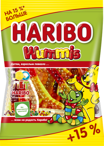 Мармелад жевательный HARIBO Червячки Wummis, 80г, фото