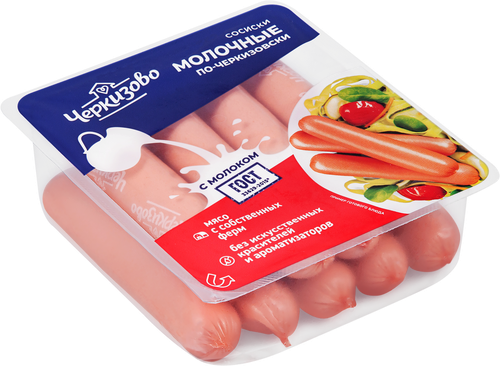 Сосиски ЧЕРКИЗОВО Молочные По-черкизовски, 450г, вид