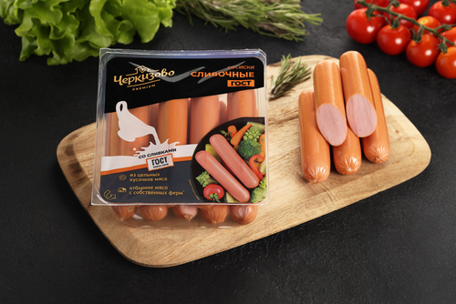 Сосиски ЧЕРКИЗОВО Сливочные ГОСТ, 450г, картинка