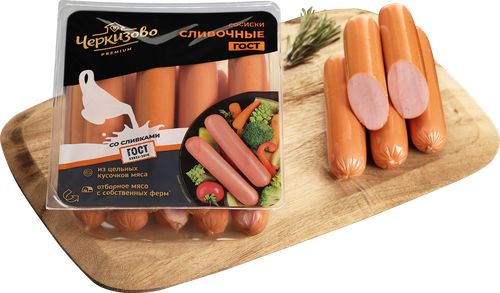 Сосиски ЧЕРКИЗОВО Сливочные ГОСТ, 450г, фото