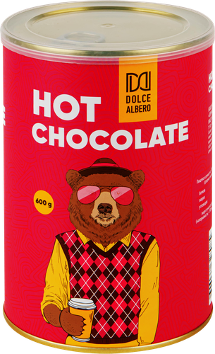 Какао-напиток растворимый DOLCE ALBERO Горячий шоколад ж/б, 600г, изображение