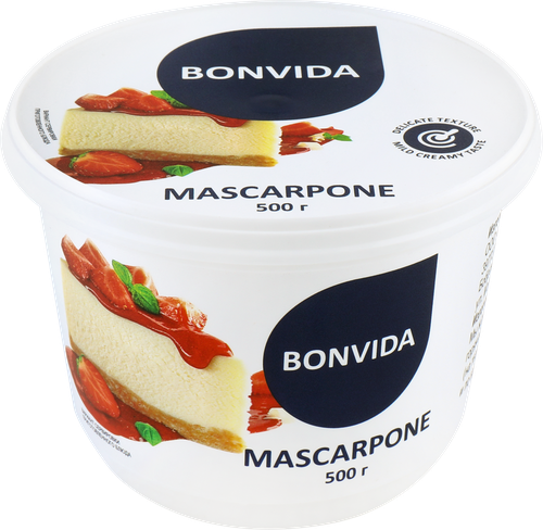 Сыр BONVIDA Маскарпоне 80%, без змж, 500г, детальное фото
