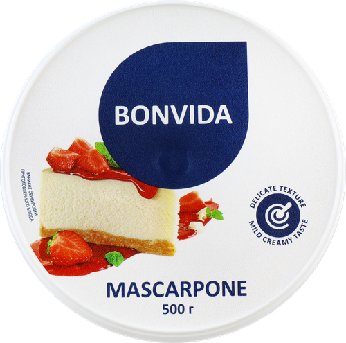 Сыр BONVIDA Маскарпоне 80%, без змж, 500г, картинка