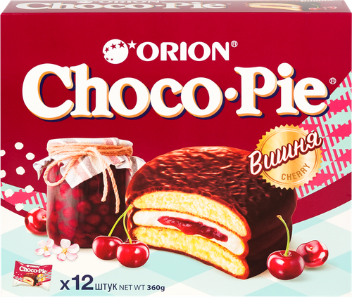 Пирожное ORION Choco Pie Cherry, 360г, фото