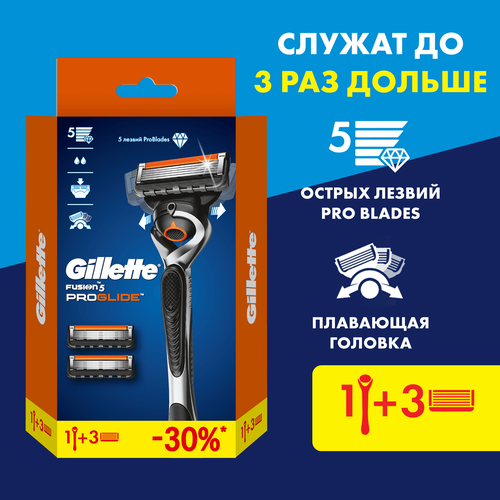 Станок для бритья GILLETTE Fusion ProGlide Flexball, с 2 сменными кассетами, вид