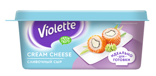 Сыр творожный КАРАТ Violette Cream Cheese Сливочный 70%, без змж, 400г, вид