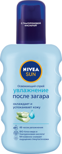 Спрей для тела NIVEA Увлажнение, после загара с алоэ вера, освежающий, 
200мл, изображение
